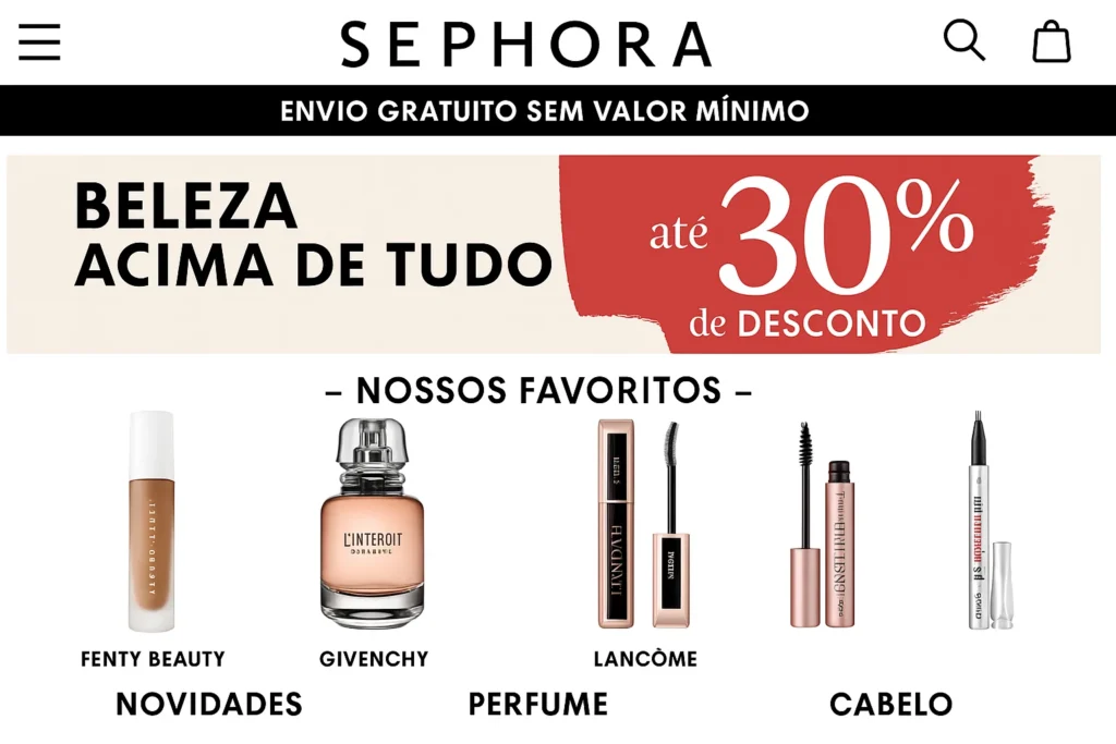 Sephora Perfumes em Lojas Virtuais sephora online