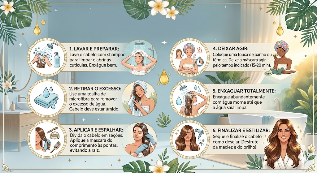 As 10 Máscaras de Reconstrução Capilar Mais Vendidas: Guia Completo para Cabelos Danificados em Produtos Profissionais como aplicar máscara capilar